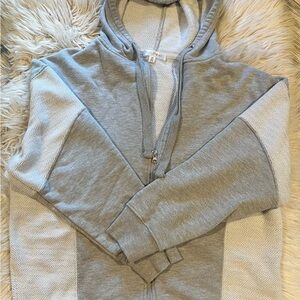 Gray and White Women's Hoodie